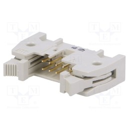 10 pcs : 9185107914 - Socket, IDC, male, PIN: 10, straight, with ejector, THT, 2.54mm, SEK