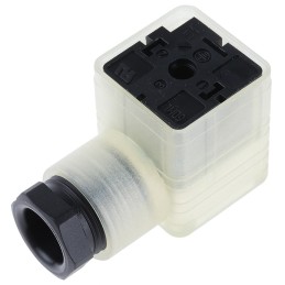 1 pcs - Hirschmann GDML 2P+E DIN 43650 A, Female Solenoid Valve Connector, with Indicator Light, 250 V ac/dc Voltage