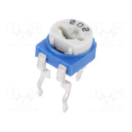 50 pcs : RKT6V-2K - Potentiometer: mounting, single turn,horizontal, 2kΩ, 100mW, ±30%
