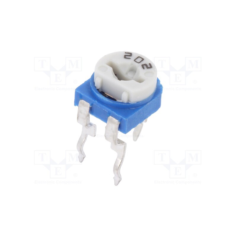 50 pcs : RKT6V-2K - Potentiometer: mounting, single turn,horizontal, 2kΩ, 100mW, ±30%