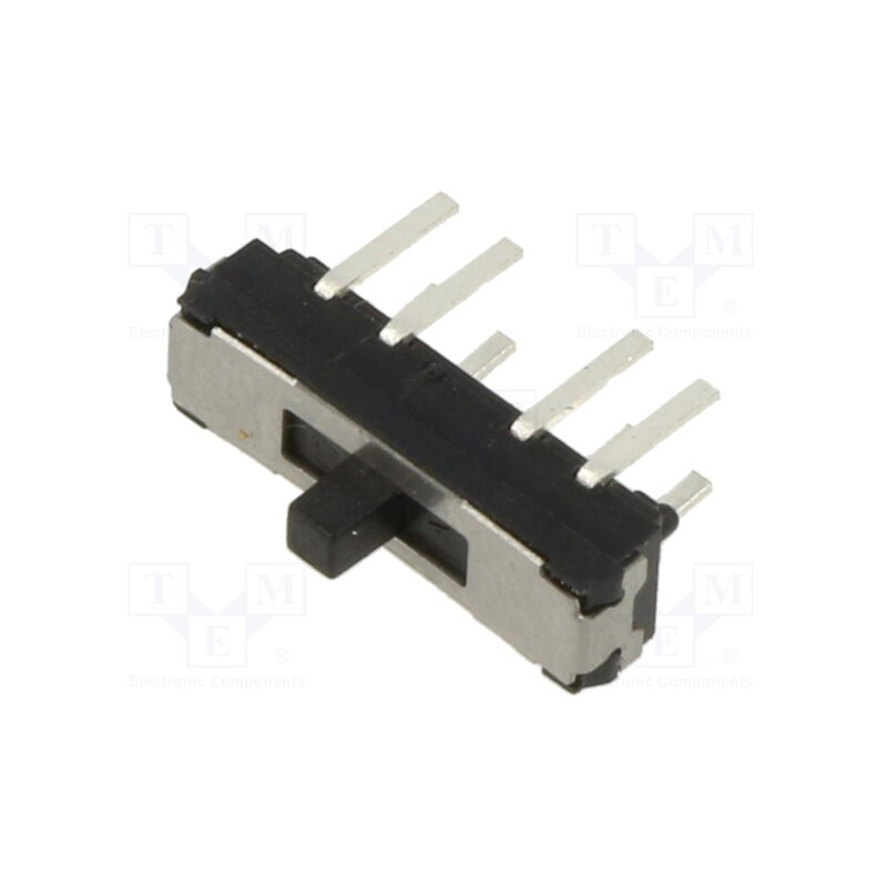 10 pcs : JS207011CQNR - Switch: slide, Pos: 3, DP3T, 0.3A/6VDC, ON-ON-(ON), THT, -40÷85°C
