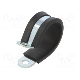 10 pcs : LKD12715 - Fixing clamp, ØBundle : 27mm, W: 15mm, steel, Cover material: EPDM