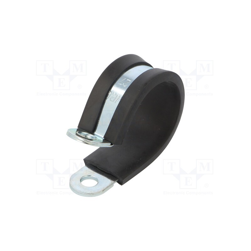 10 pcs : LKD12715 - Fixing clamp, ØBundle : 27mm, W: 15mm, steel, Cover material: EPDM