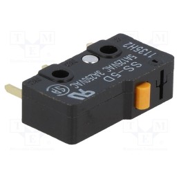 10 pcs : SS-5D - Microswitch SNAP ACTION, 5A/125VAC, without lever, SPDT, ON-(ON)