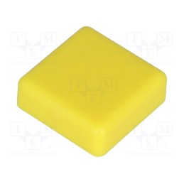 50 pcs : TACT-2BSYL - Button, square, yellow, 12x12mm, TACTS-24N-F,TACTS-24R-F
