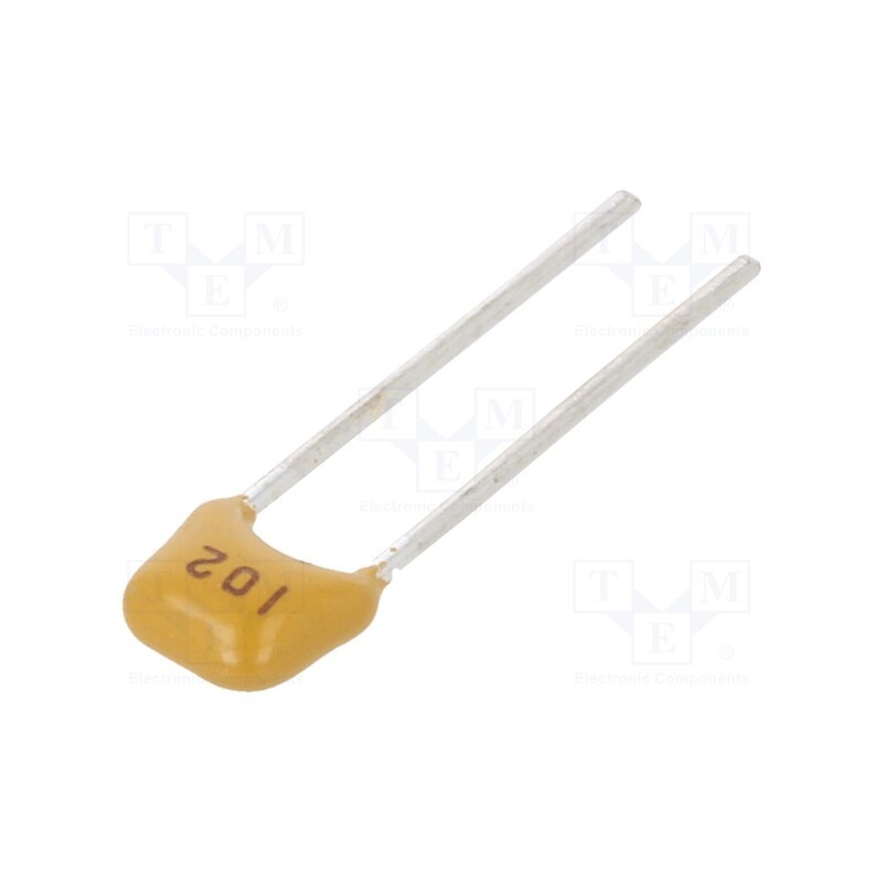 50 pcs : CT40805B102K101F1R - Capacitor: ceramic, 1nF, 100V, X7R, ±10%, THT, 2.54mm
