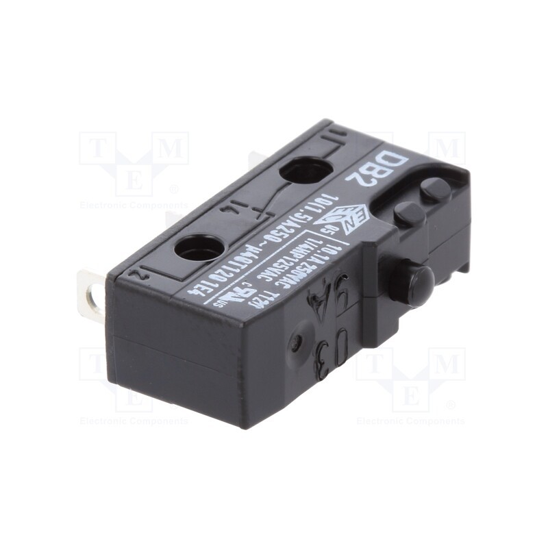 10 pcs : DB2C-A1AA - Microswitch SNAP ACTION, 10A/250VAC, 0.1A/80VDC, without lever