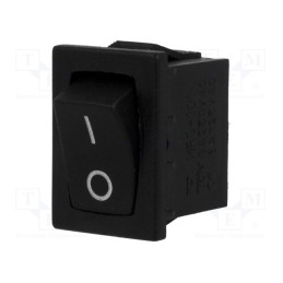 10 pcs : RSM101A2C3BK - ROCKER, SPST, Pos: 2, ON-OFF, 3A/250VAC, black, none, 35mΩ, -30÷80°C