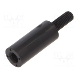 50 pcs : 285RDX14 - Screwed spacer sleeve, cylindrical, polyamide, M3, M3, 14mm, black