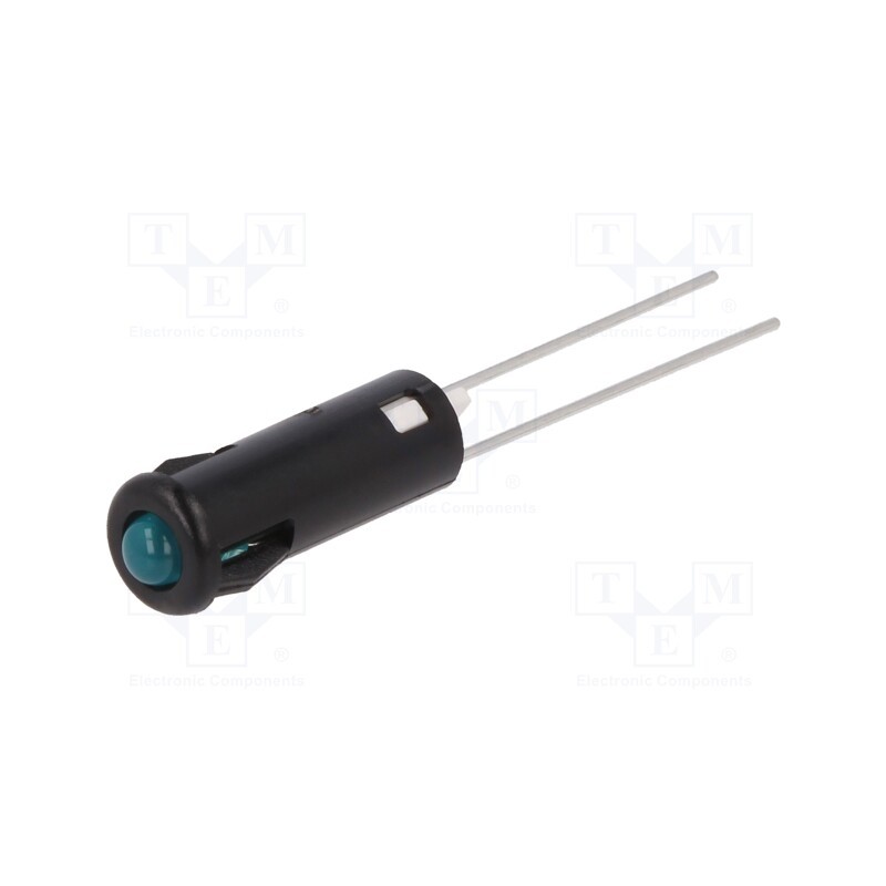 10 pcs : SKRD054 - Indicator: LED, prominent, blue, Ø5.2mm, IP40, for PCB, ØLED: 3mm