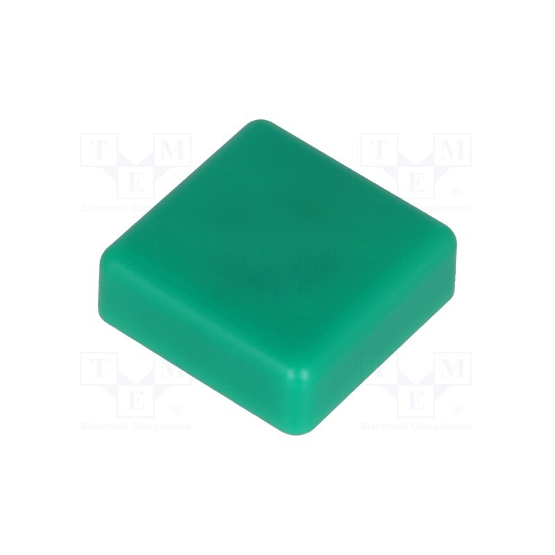50 pcs : TACT-2BSGN - Button, square, green, 12x12mm, TACTS-24N-F,TACTS-24R-F