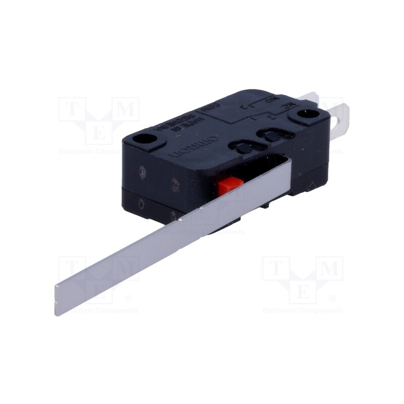 10 pcs : D3V-163-1A4 - Microswitch SNAP ACTION, 16A/250VAC, 10A/30VDC, with lever, SPDT