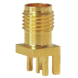 1 pcs - Mueller Electric, jack Edge Mount SMA Connector, 50Ω, Solder Termination, Straight Body