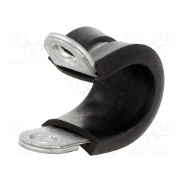 10 pcs : SGB-07 - Fixing clamp, ØBundle : 7mm, W: 13mm, steel, Cover material: EPDM