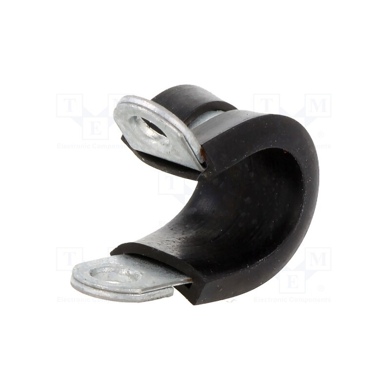 10 pcs : SGB-07 - Fixing clamp, ØBundle : 7mm, W: 13mm, steel, Cover material: EPDM