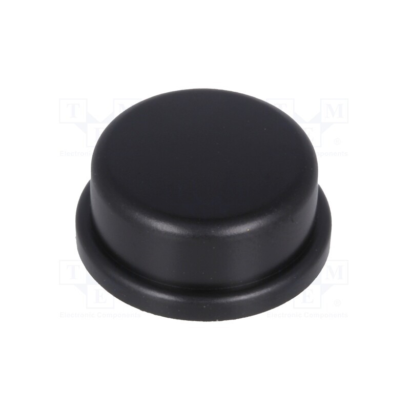 50 pcs : TACT-2BRBK - Button, round, black, Ø13mm, TACTS-24N-F,TACTS-24R-F