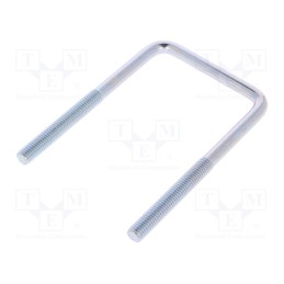 10 pcs : CBTC..8..61.108 (2'') - U-bolt, C, 1.25, steel, zinc, Thread len: 53mm, Int.width: 61mm