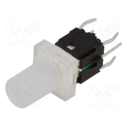 10 pcs : PB6149L-3 - Switch: keypad, Pos: 2, SPST-NO, 0.05A/12VDC, colourless, LED, green