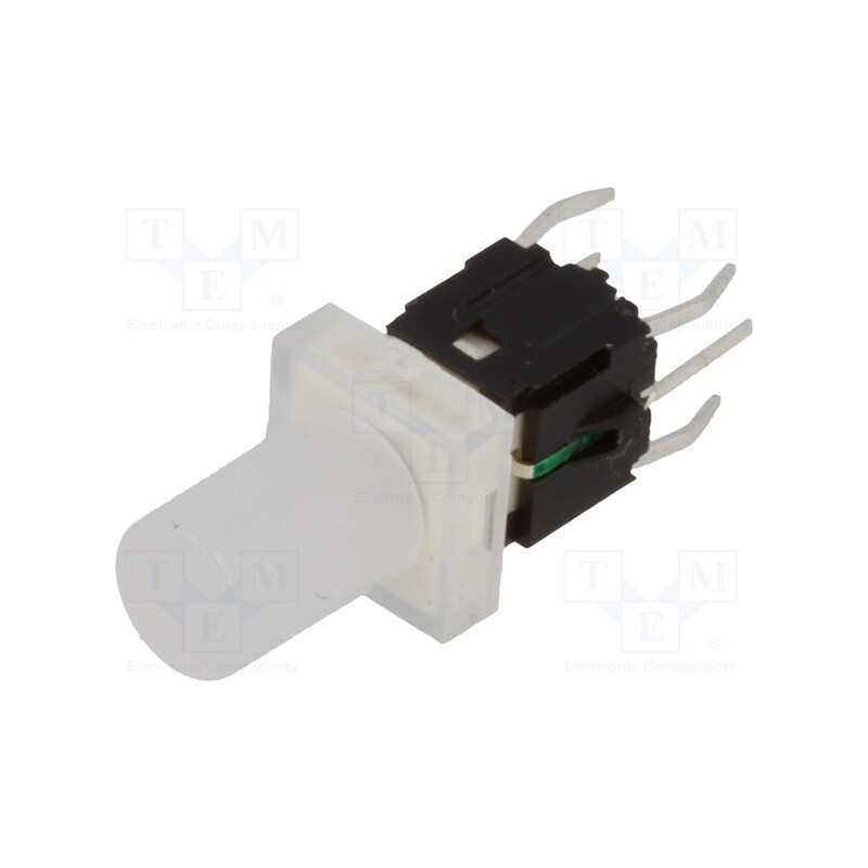 10 pcs : PB6149L-3 - Switch: keypad, Pos: 2, SPST-NO, 0.05A/12VDC, colourless, LED, green