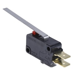 1 pcs - Omron Long Leaf Lever Micro Switch, Tab Terminal, 16 A @ 250 V ac, SPDT, IP40