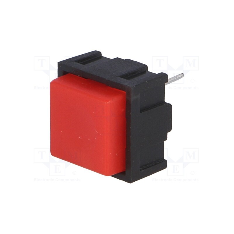 10 pcs : - Switch: keypad, Pos: 2, SPST-NO, 0.025A/50VDC, red, 7.5mm