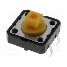 50 pcs : - Microswitch TACT, SPST-NO, Pos: 2, 0.05A/12VDC, THT, none, 1.57N