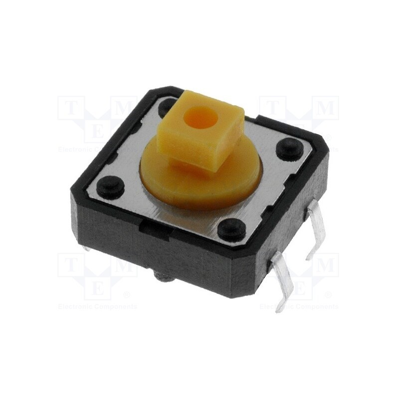 50 pcs : - Microswitch TACT, SPST-NO, Pos: 2, 0.05A/12VDC, THT, none, 1.57N