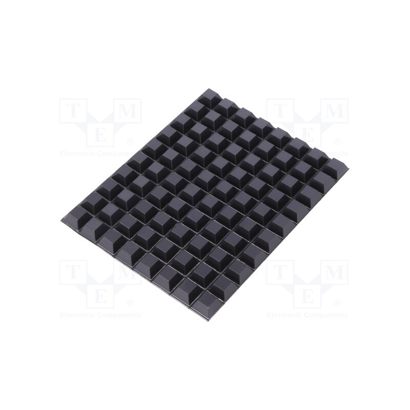 100 pcs : 7000001904 - Self-adhesive foot, H: 5.8mm, black, polyurethane, Bumpon