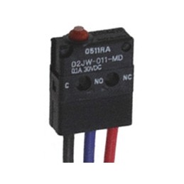 1 pcs - Omron Pin Plunger Micro Switch, Pre-wired Terminal, 100 mA @ 30 V dc, SPDT, IP67