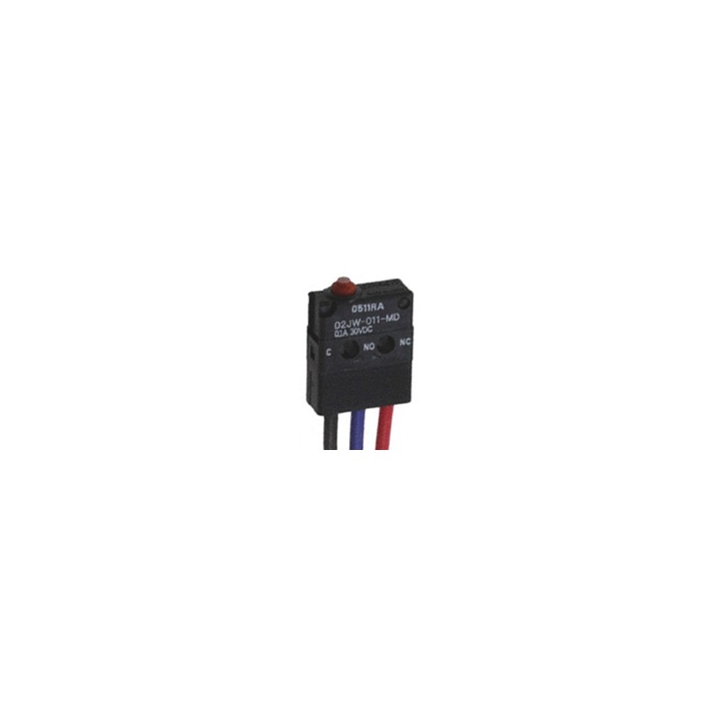 1 pcs - Omron Pin Plunger Micro Switch, Pre-wired Terminal, 100 mA @ 30 V dc, SPDT, IP67