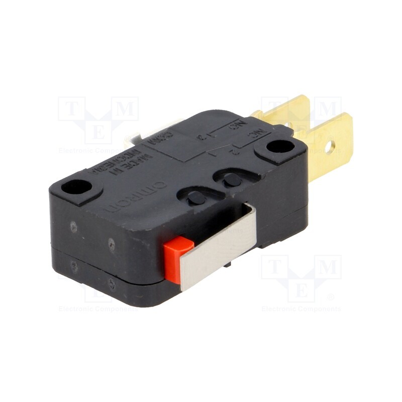 10 pcs : D3V-161-1C5 - Microswitch SNAP ACTION, 16A/250VAC, 10A/30VDC, with lever, SPDT