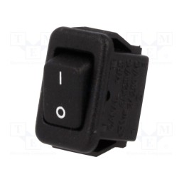 10 pcs : MR5-110-F5-BBW-2 - ROCKER, SPST, Pos: 2, ON-OFF, 3A/250VAC, black, none, 20mΩ, UL94V-2