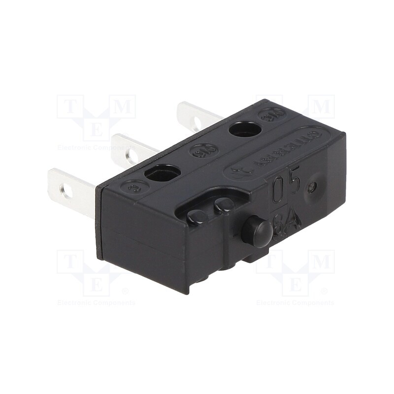10 pcs : DB2C-B1AA - Microswitch SNAP ACTION, 10A/250VAC, 0.1A/80VDC, without lever