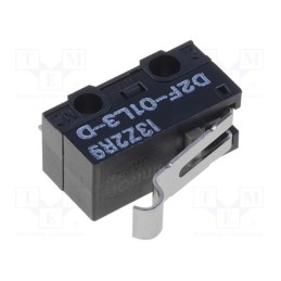 10 pcs : D2F-01L3-D - Microswitch SNAP ACTION, 3A/125VAC, 0.1A/30VDC, SPDT, ON-(ON)