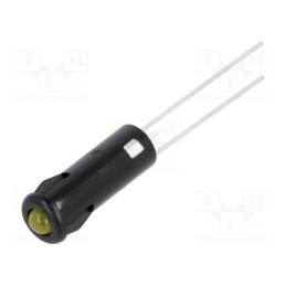 10 pcs : SKRD051 - Indicator: LED, prominent, yellow, Ø5.2mm, IP40, for PCB, ØLED: 3mm