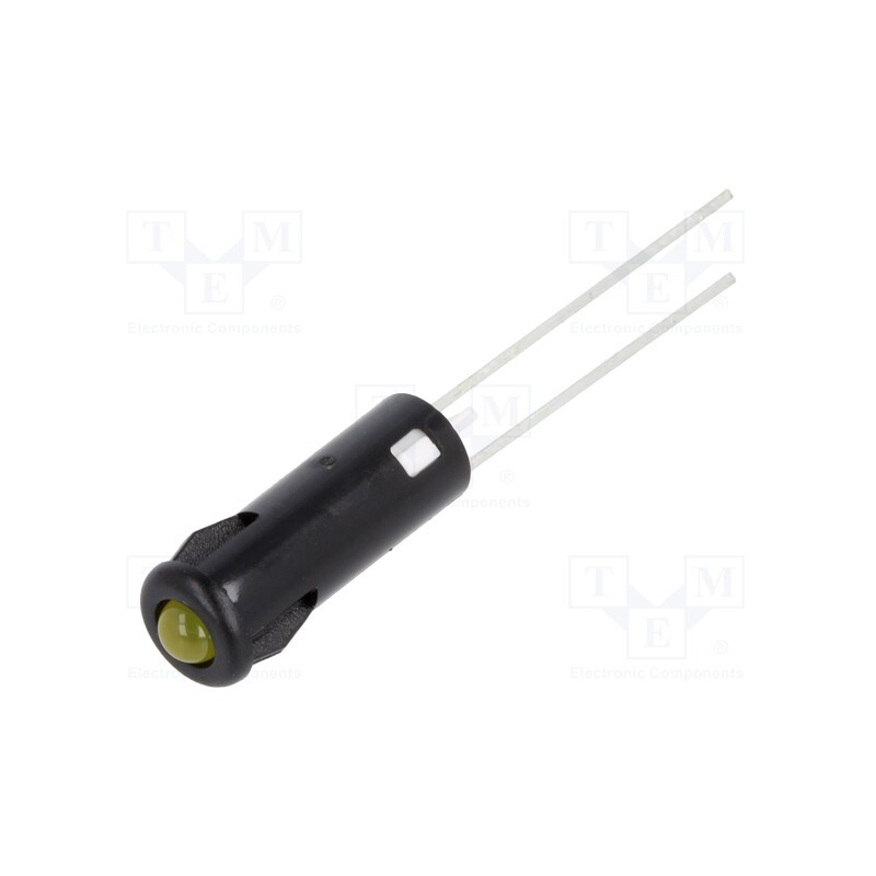 10 pcs : SKRD051 - Indicator: LED, prominent, yellow, Ø5.2mm, IP40, for PCB, ØLED: 3mm