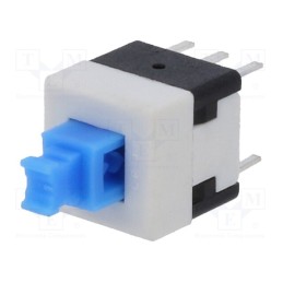 10 pcs : MPSA-22E08-O-150 - Switch: push-button, Pos: 2, DPST, 0.1A/30VDC, ON-(ON), PCB,THT