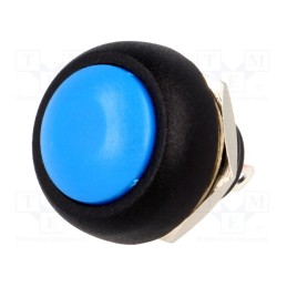 10 pcs : PS33BBU - Switch: push-button, Pos: 2, 1A/250VAC, OFF-(ON), Illumin: none