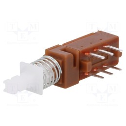 10 pcs : MPBS-22H01-LF-14 - Switch: push-button, Pos: 2, 0.5A/100VAC, 1A/25VDC, ON-ON, PCB,THT