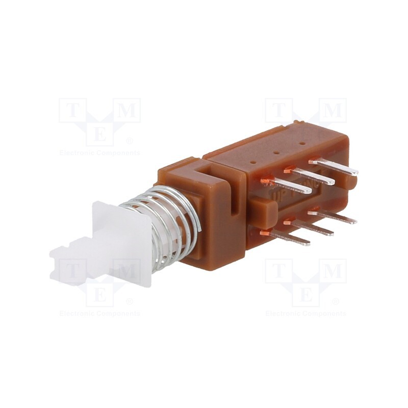 10 pcs : MPBS-22H01-LF-14 - Switch: push-button, Pos: 2, 0.5A/100VAC, 1A/25VDC, ON-ON, PCB,THT