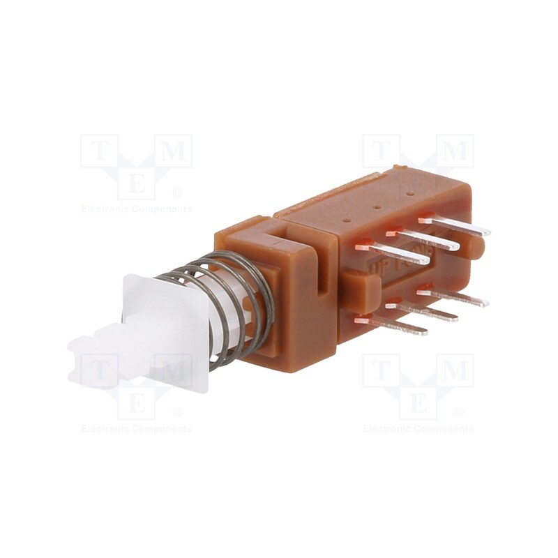 10 pcs : MPBS-22H01-F14 - Switch: push-button, Pos: 2, 0.5A/100VAC, 2A/25VDC, ON-(ON), square