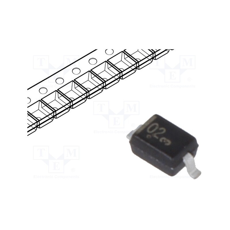50 pcs : MM3Z3V0T1G - Diode: Zener, 0.3W, 3V, SMD, , SOD323, single diode