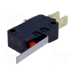 10 pcs : D3V-162-1C5 - Microswitch SNAP ACTION, 16A/250VAC, 10A/30VDC, with lever, SPDT