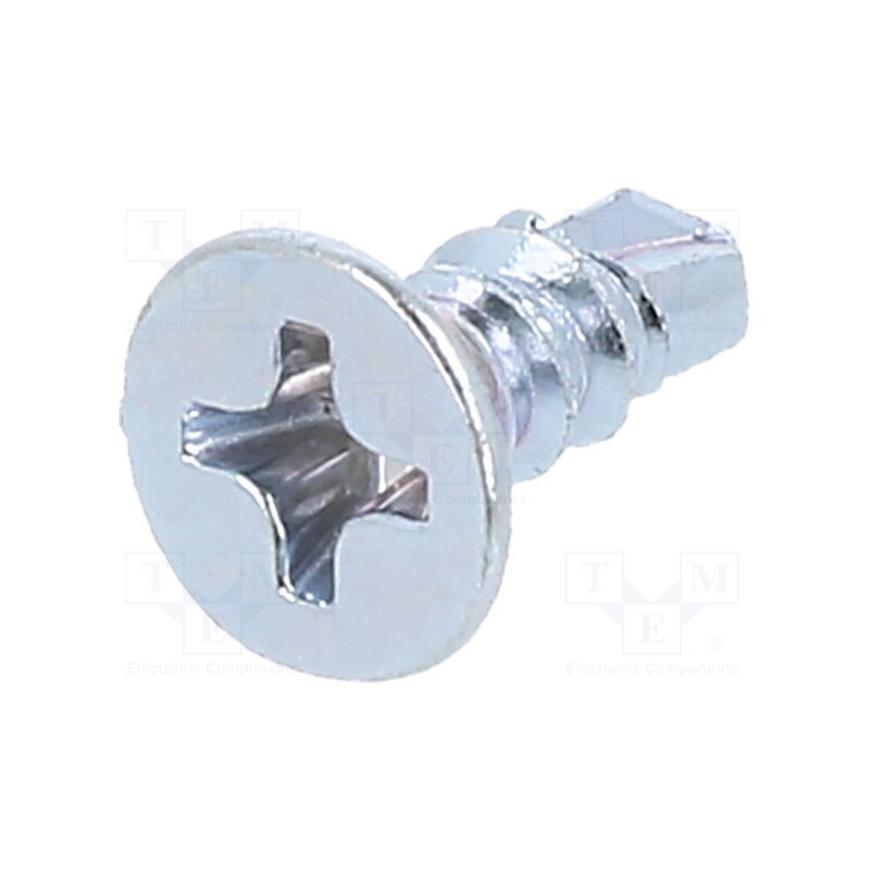 500 pcs : 5506181 - Screw, for metal, 3.5x9.5, Head: countersunk, Phillips, PH2, zinc