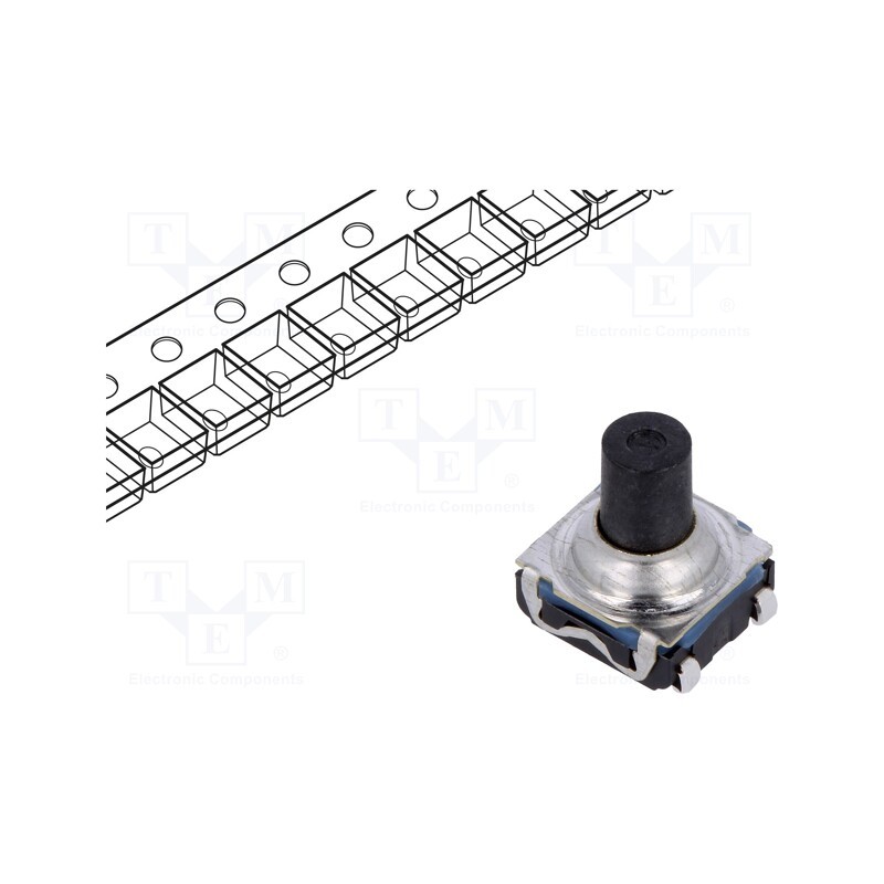 20 pcs : KSC641J LFS - Microswitch TACT, SPST-NO, Pos: 2, 0.05A/32VDC, SMT, none, 3.4N