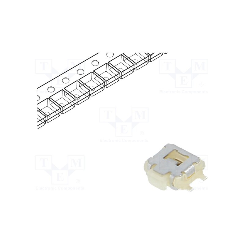 20 pcs : PTS840GKPSMTR LFS - Microswitch TACT, SPST-NO, Pos: 2, 0.05A/12VDC, SMT, none, 2.2N