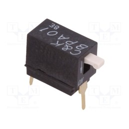 10 pcs : BPA01B - Switch: DIP-SWITCH, Poles number: 1, OFF-ON, 0.025A/24VDC, Pos: 2