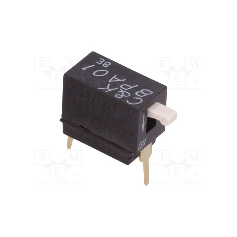10 pcs : BPA01B - Switch: DIP-SWITCH, Poles number: 1, OFF-ON, 0.025A/24VDC, Pos: 2