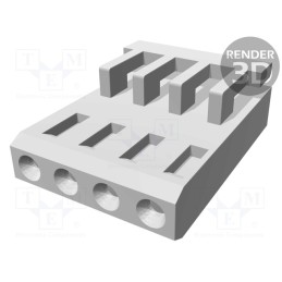 10 pcs : 926475-4 - Plug, wire-board, female, AMPMODU MOD IV, 2.54mm, PIN: 4, for cable