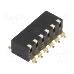 10 pcs : A6SR-6101 - Switch: DIP-SWITCH, Poles number: 6, ON-OFF, 0.025A/24VDC, Pos: 2